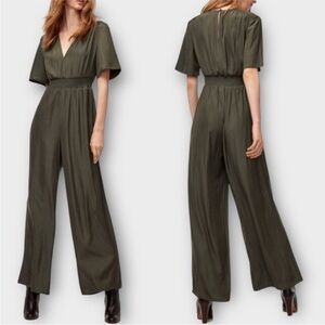 Aritzia Wilfred Illana short sleeve wide leg jumpsuit